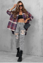 Pantaloni din denim skinny z przetarciami Chase Me gri