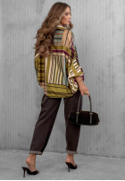 Cămașă oversize w paski Soft Luxury măslinii
