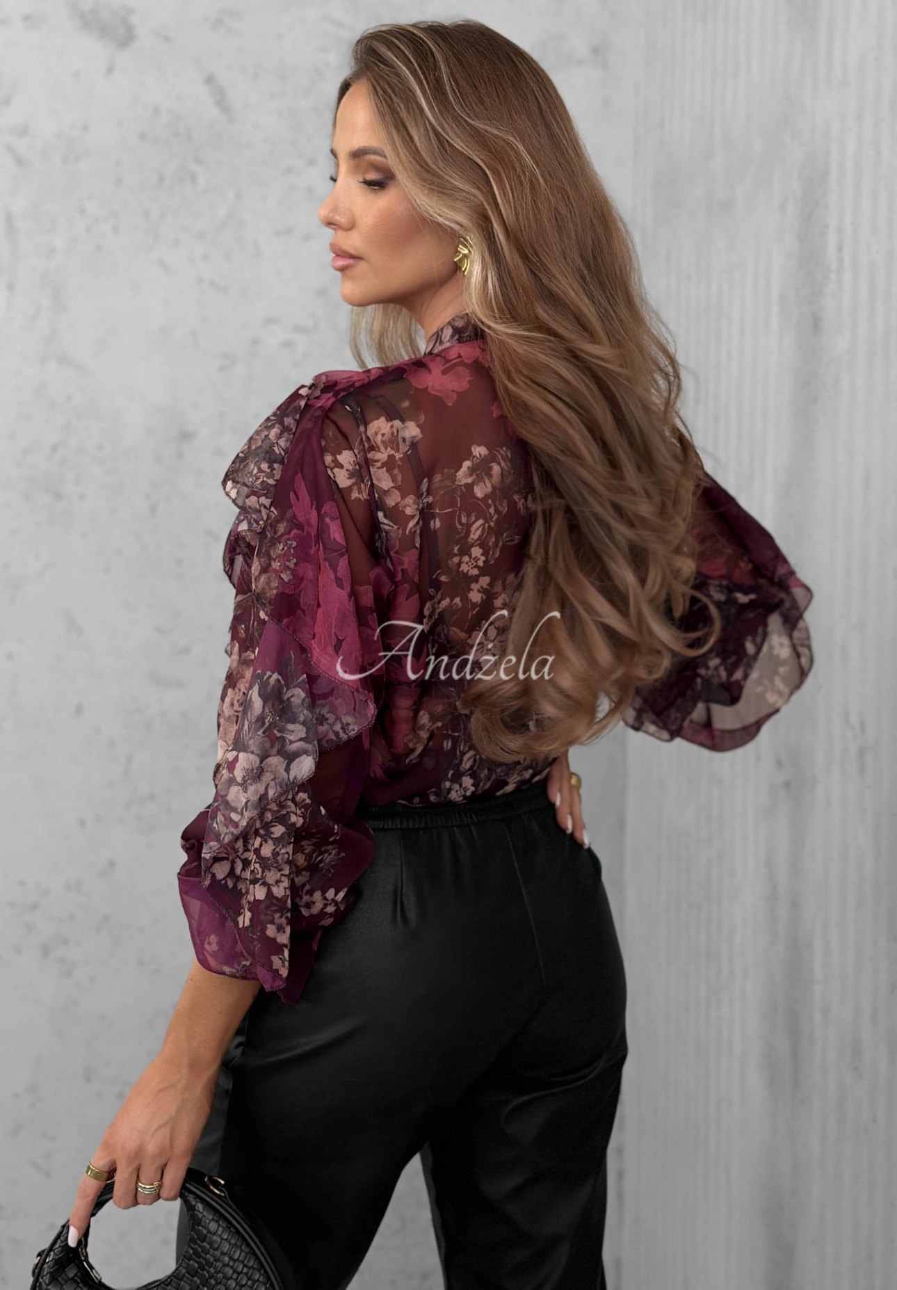 Cămașă lejeră cu imprimeu floral și volănașe Sweet Romance