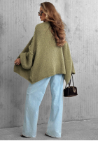 Pulover Cardigan oversize bez zapięcia Candle Nights kaki