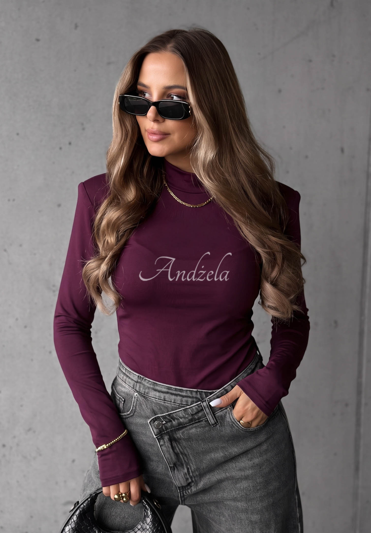 Bluză din viscoză cu mâneci lungi Soft Classics