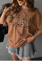 Tricou z nadrukiem Ciao Panther camel