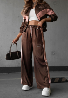 Compleu de trening Rive Gauche czekoladowo-roz