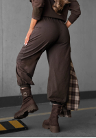 Pantaloni dresowe z gumką taliei Simple Day burgundowe
