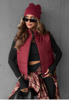 Pikowana Vestă Autumn Touch burgundowa