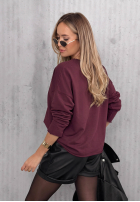 Bluză longsleeve z nadrukiem Golden Rossa burgundowa