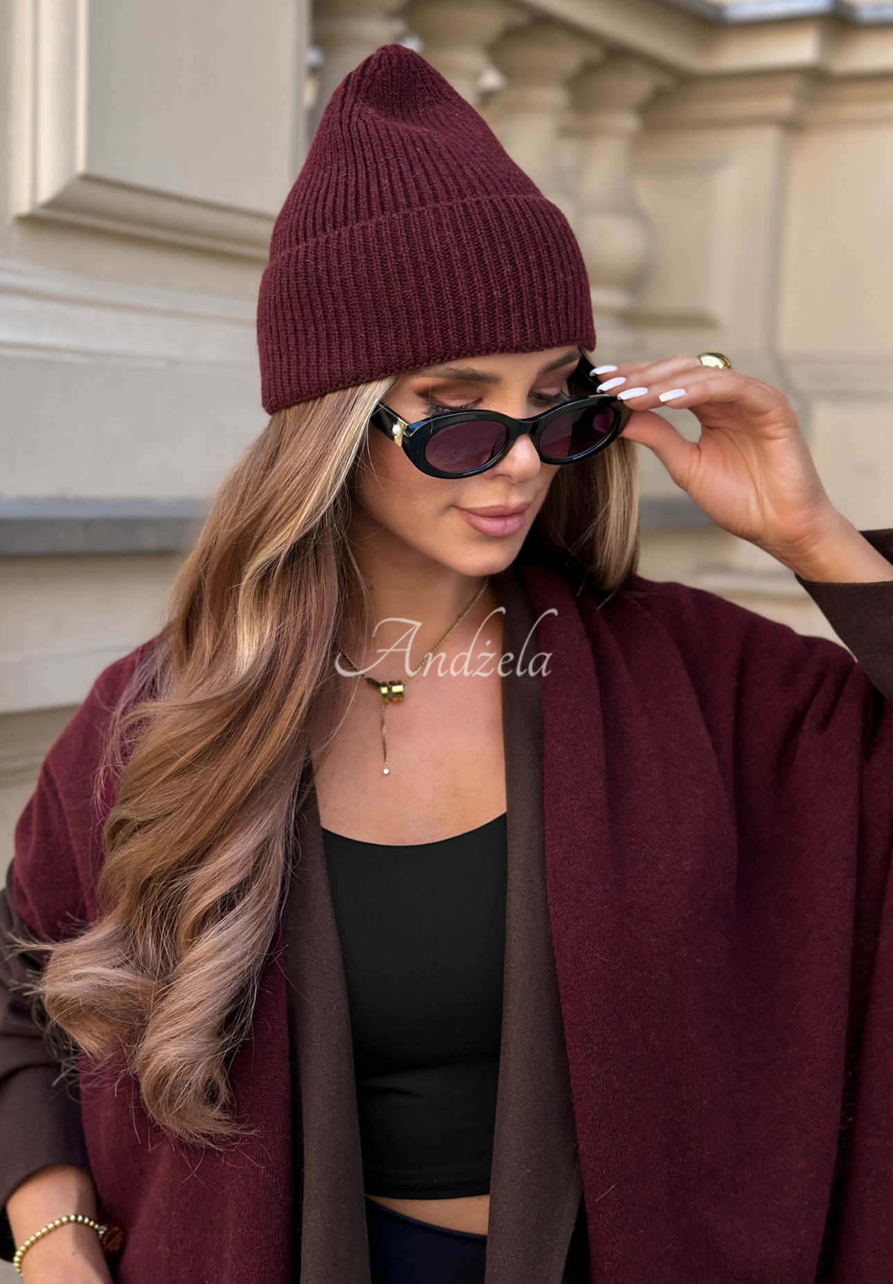 Set căciulă și fular cu lână și cașmir Arctic Romance