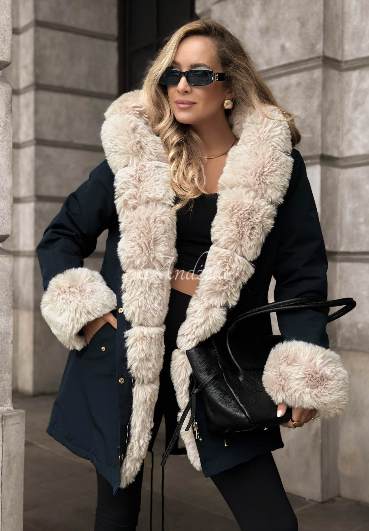 Geacă parka Stay Warm cu blană
