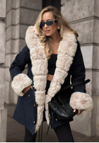 Geacă parka z futerkiem Stay Warm bluemarin