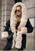 Geacă parka z futerkiem Stay Warm bluemarin
