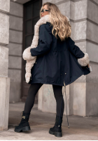 Geacă parka z futerkiem Stay Warm bluemarin