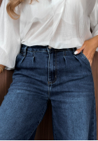 Pantaloni din denim wide leg Second Thoughts albastre