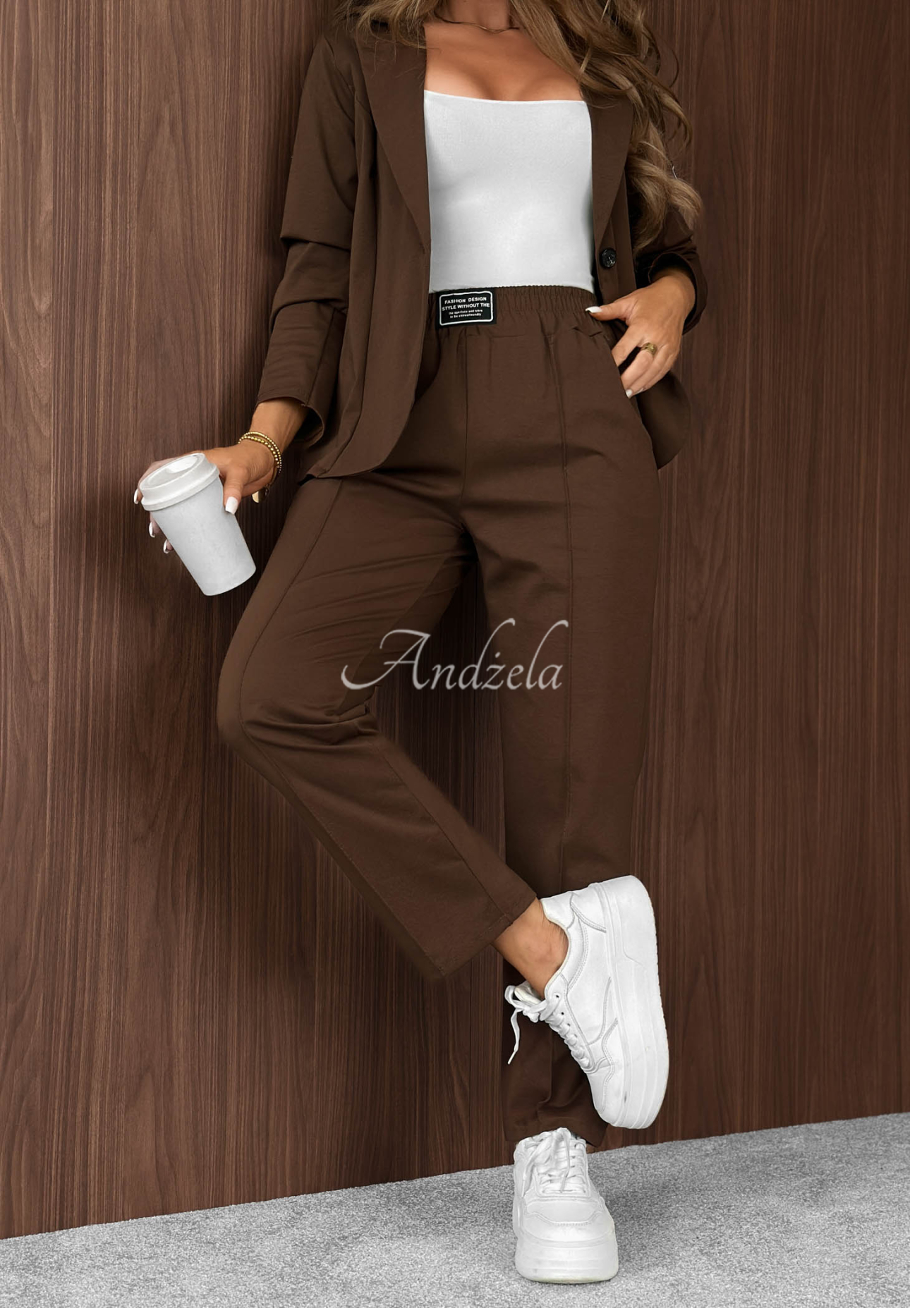 Compleu din vâscoză cu sacou și pantaloni Gentle Reset