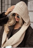 Fular circular balaclava z wiązaniem Frosty Charm ecru