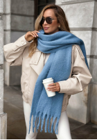 Miękki Sal z frędzlami Snow Darling mokka