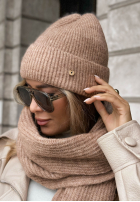 Căciulă z wełną merino Snowfall Charm negru