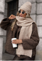 Căciulă z wełną merino Snowfall Charm negru