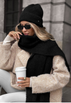 Căciulă z wełną merino Snowfall Charm negru