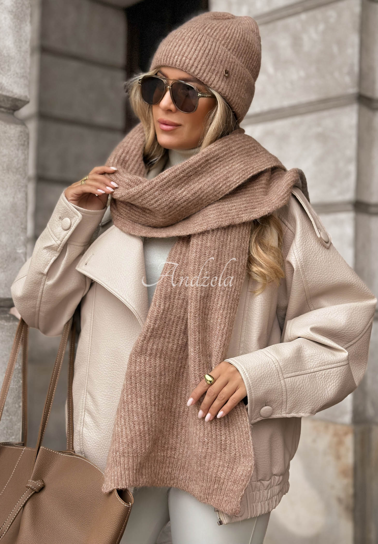 Fular cu lână merino și mohair Snowfall Charm