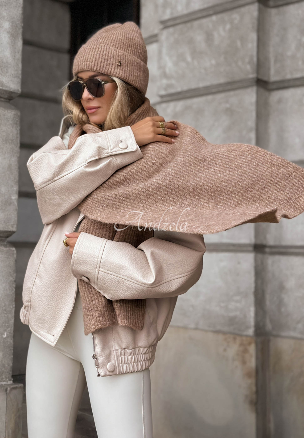 Fular cu lână merino și mohair Snowfall Charm