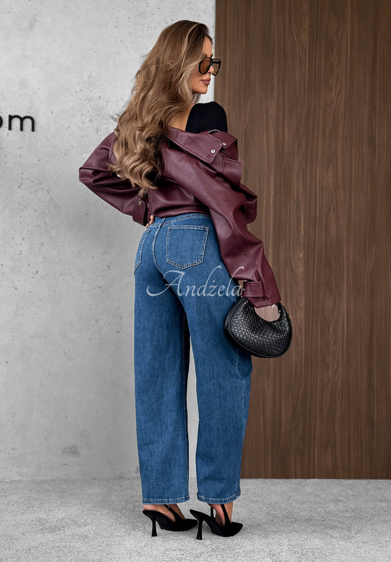 Blugi balloon cu nasturi decorativi Autumn Femme