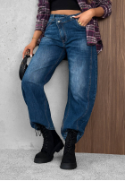 Pantaloni din denim banana Urban Edit ciemnoniebieskie