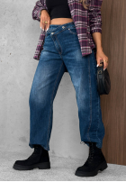 Pantaloni din denim banana Urban Edit ciemnoniebieskie