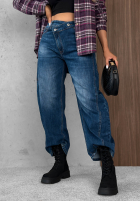Pantaloni din denim banana Urban Edit ciemnoniebieskie