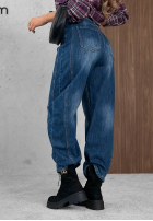 Pantaloni din denim banana Urban Edit ciemnoniebieskie