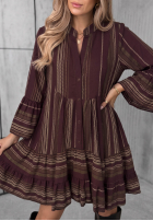 Rochie z falbankami w paski Misty Avenue mov prună
