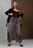 Pantaloni din denim mom fit Hazy Silence albastre