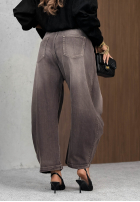 Pantaloni din denim mom fit Hazy Silence albastre