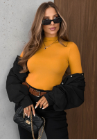 Bluză longsleeve z półgolfem Femme Desire ciocolatie