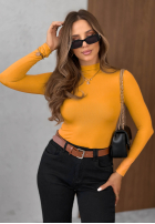 Bluză longsleeve z półgolfem Femme Desire ciocolatie