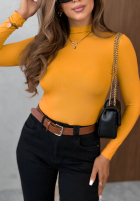 Bluză longsleeve z półgolfem Femme Desire ciocolatie