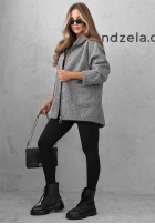 Geacă kożuszek z kapturem i kieszeniami Warm Comfort Gri