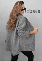 Geacă kożuszek z kapturem i kieszeniami Warm Comfort Gri