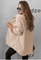Geacă kożuszek z kapturem i kieszeniami Warm Comfort Gri