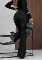 Pantaloni din denim dzwony Foggy Day ciocolatii