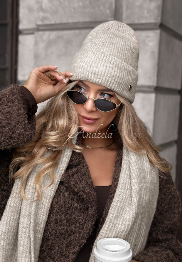 Căciulă cu l&acirc;nă merino și mohair Snowfall Charm