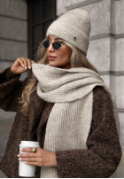 Căciulă z wełną merino Snowfall Charm negru