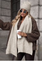 Căciulă z wełną merino Snowfall Charm bej