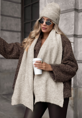 Fular cu l&acirc;nă merino și mohair Snowfall Charm