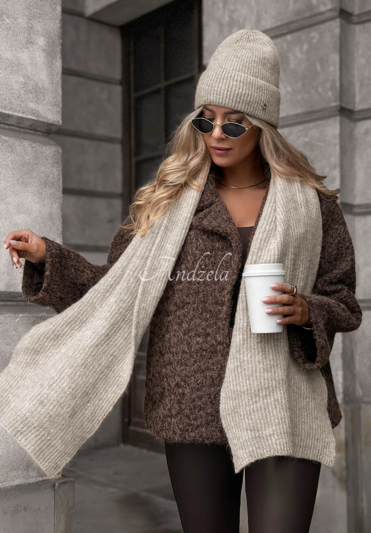 Fular cu lână merino și mohair Snowfall Charm