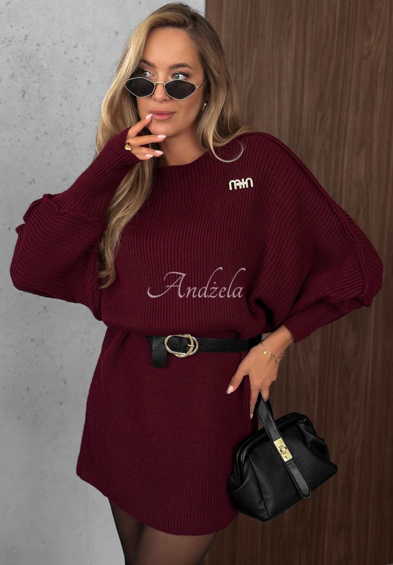 Rochie tricotată oversize cu lână și mohair Soft Dream