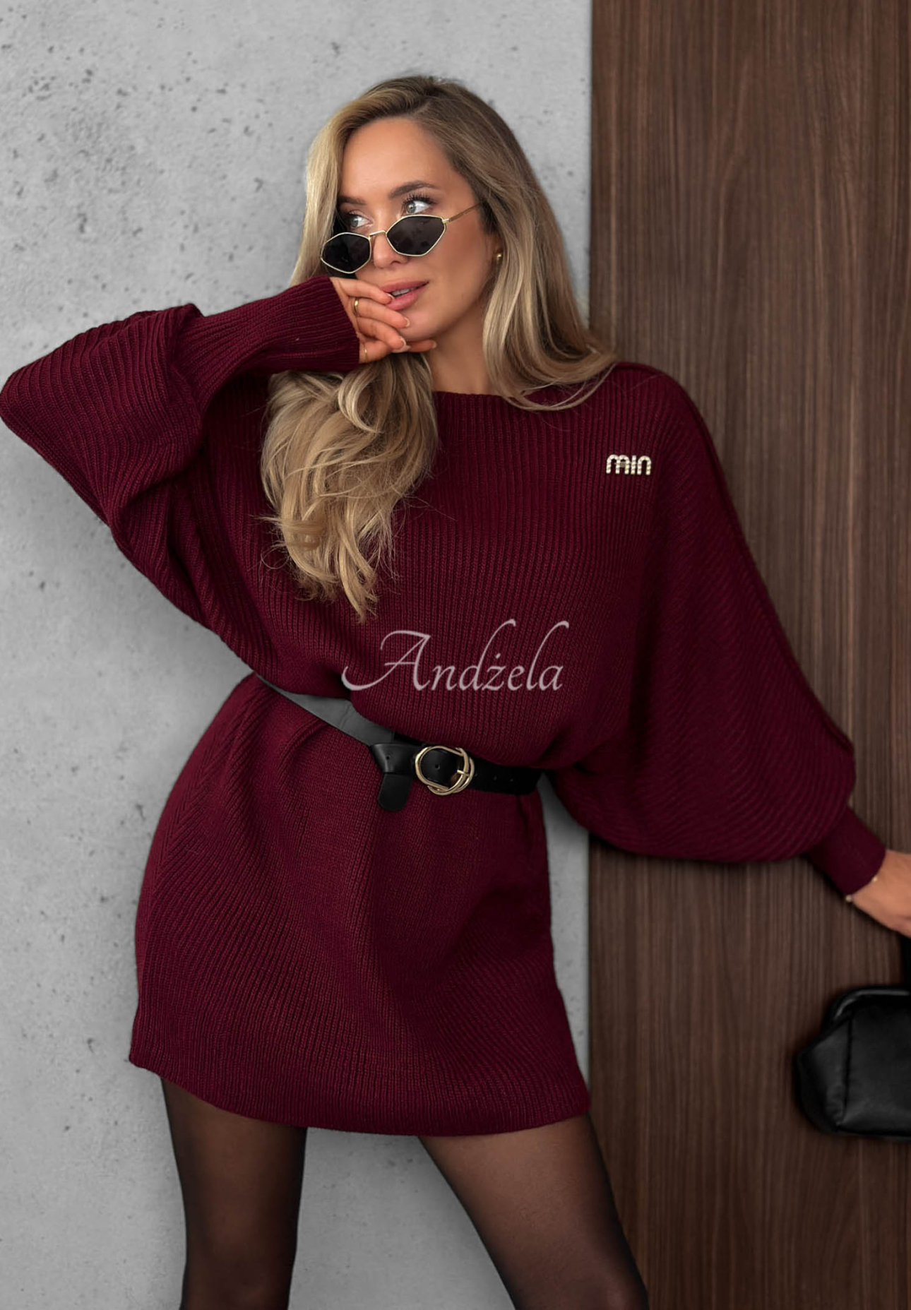 Rochie tricotată oversize cu lână și mohair Soft Dream