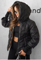 Pikowana Geacă z kapturem Autumn Edge negru