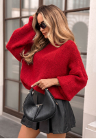 Pulover oversize Amari roșu