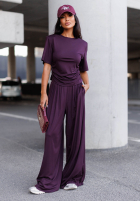 Pantaloni wide leg Maybe Tonight negre