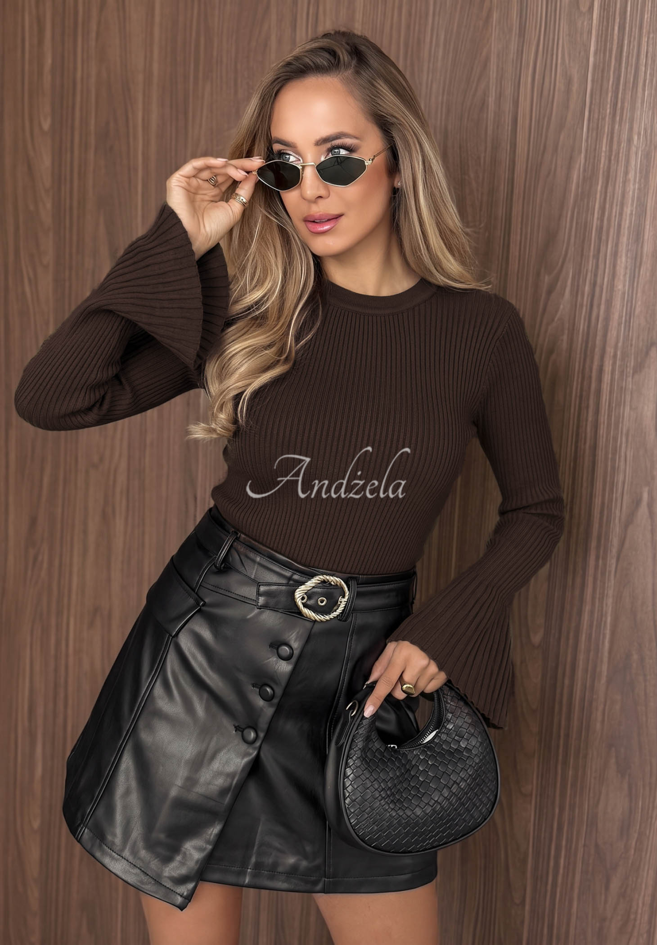 Pulover reiat din viscoză cu mâneci largi Sunny Primrose